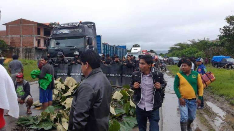 bloqueo en Villa Tunari