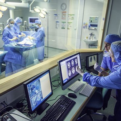 View at operating room from control center