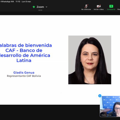 Innovation Week - Gladis Genua, representante de CAF en Bolivia
