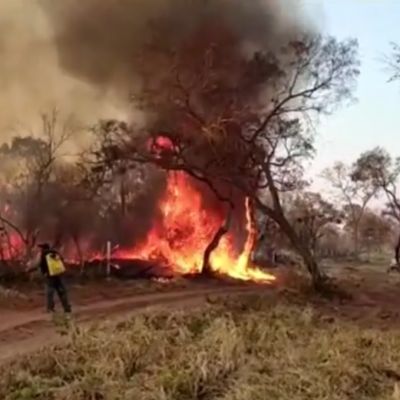 incendio forestal en scz